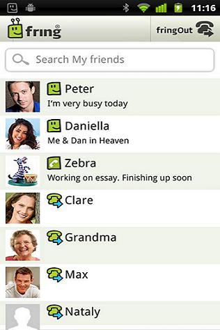Fring Chat Application For Android Phone
