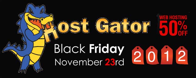 Hostgator Black Friday 2012 Sales: FLAT 50% OFF