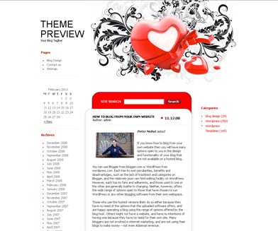 Valentine Heart WordPress Theme