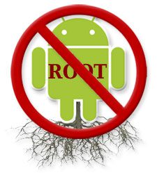 Do not root the Android device