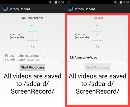 Screen Record for KitKat Android App