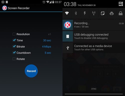 Screen Recorder for KitKat Android App