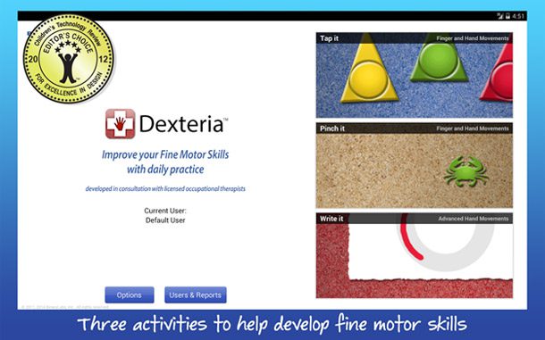 Dexteria VPP Fine Motor Skills Android App